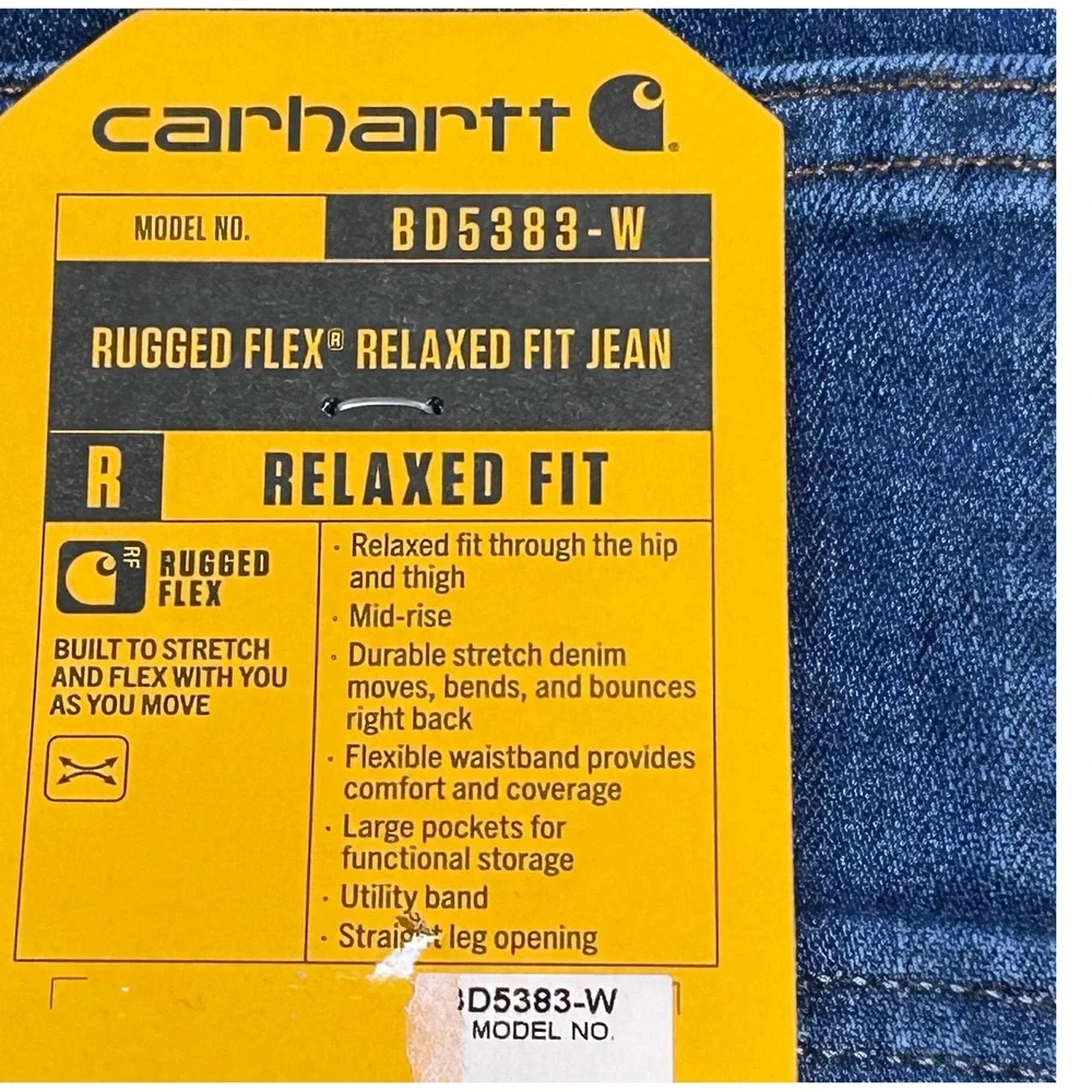Carhartt‎ Relaxed Fit Jeans Womens 4 Regular Dark Wash Straight Leg Denim Pants